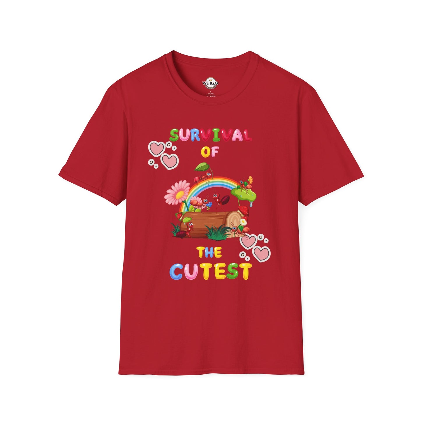 Survival of the Cutest T-Shirt, Cute Animal T-Shirt, Gift for Kids, Rainbow Shirt, Fun Graphic Tee, Spring Fashion