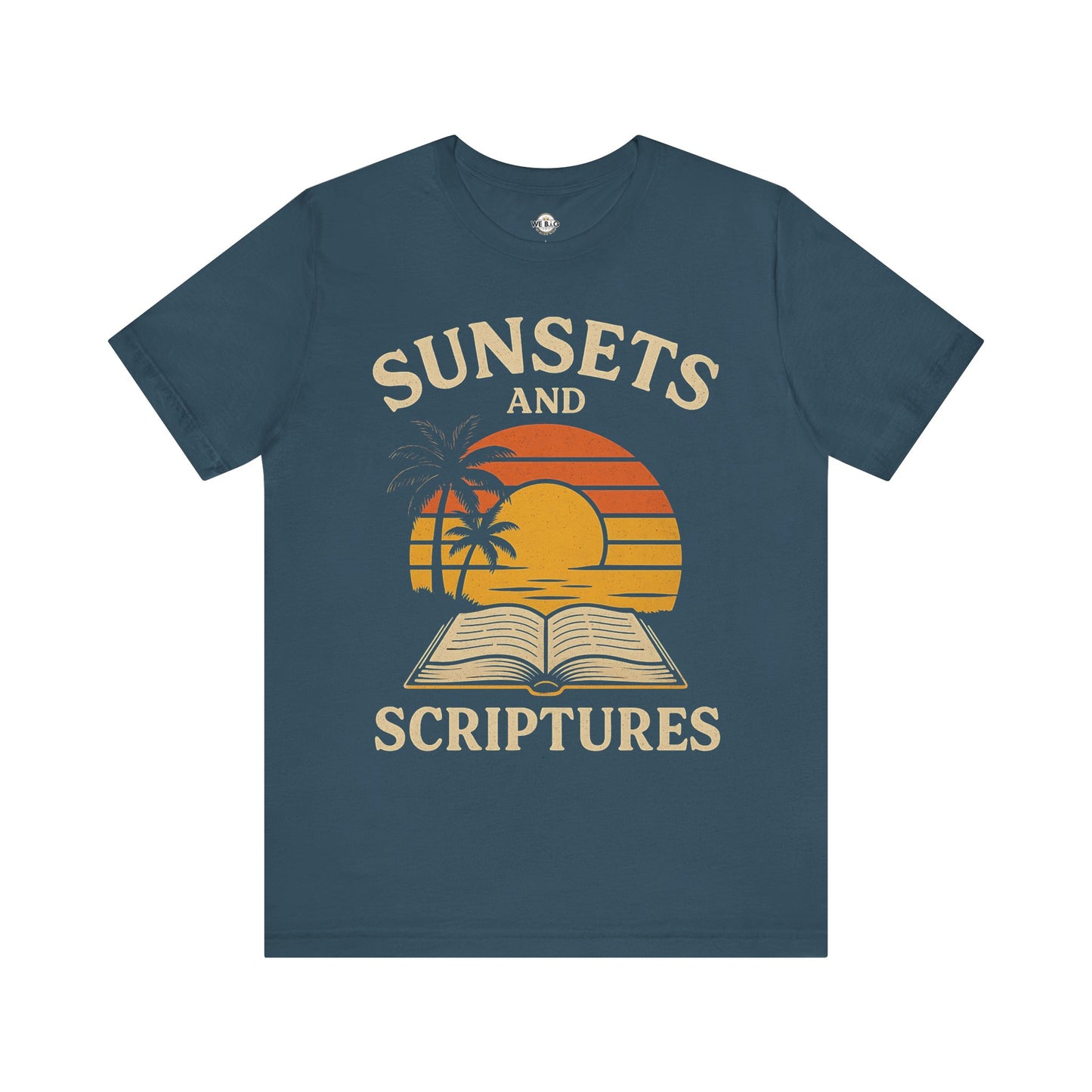 Sunsets & Scriptures T-Shirt, Relaxed Fit Tee, Faith-Based Apparel, Summer Vibes, Gift for Friends, Spiritual Wear