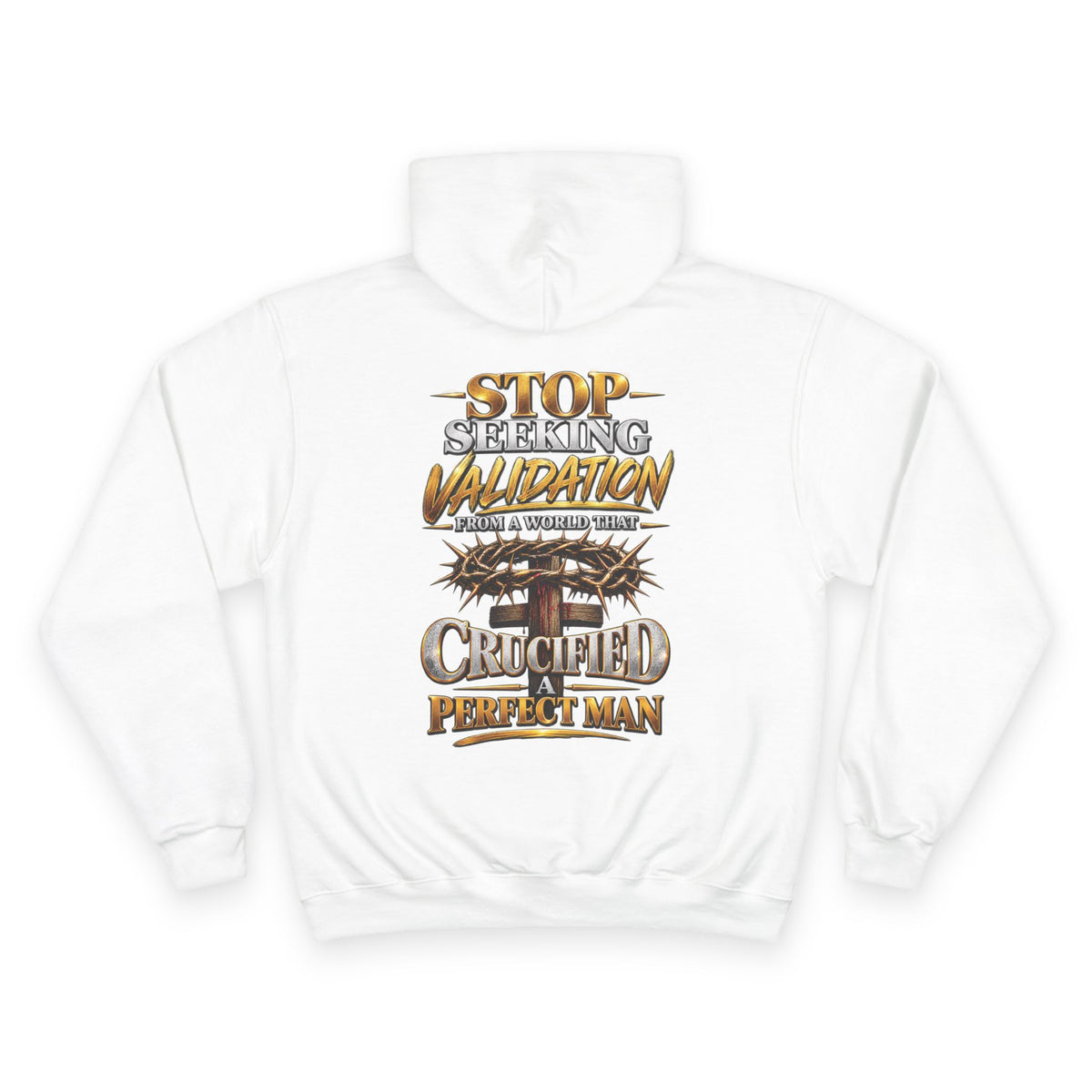 Crucified Man: Champion Hoodie