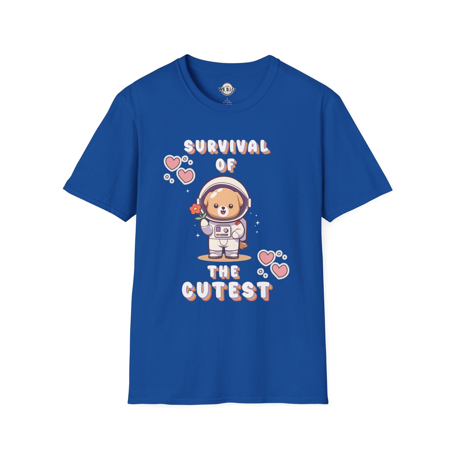 Survival of the Cutest T-Shirt | Cute Astronaut Tee for Kids & Adults | Perfect for Birthdays, Parties, Gifts, Casual Wear