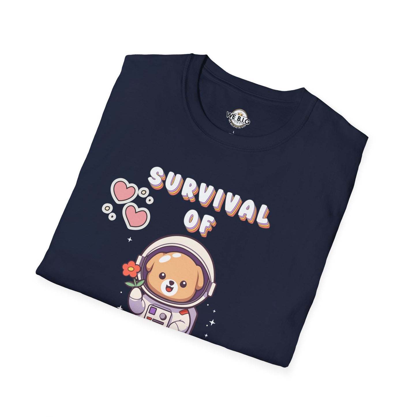 Survival of the Cutest T-Shirt | Cute Astronaut Tee for Kids & Adults | Perfect for Birthdays, Parties, Gifts, Casual Wear