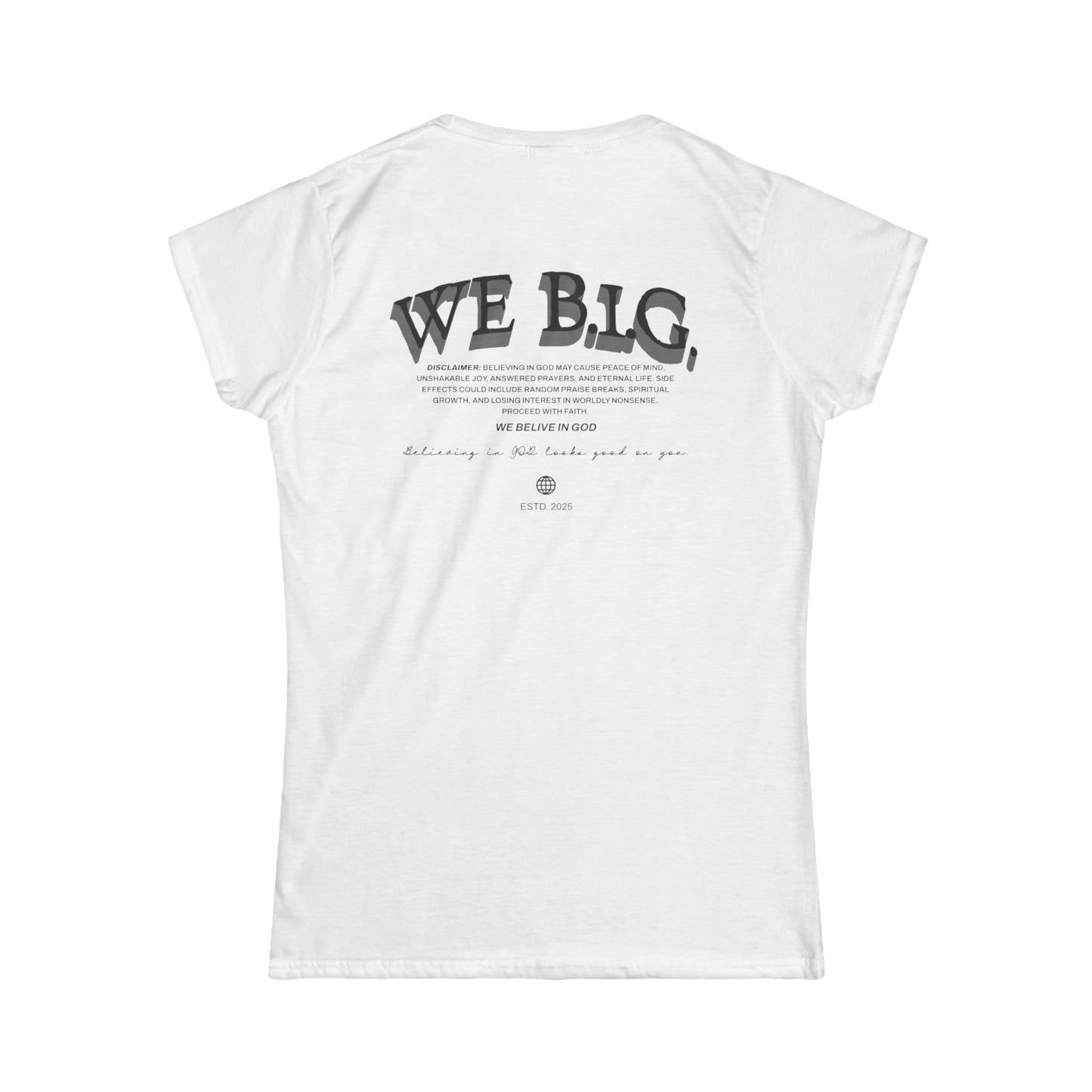 Heart Scripture Tee — "We Big" Inspirational Women's Christian T-Shirt