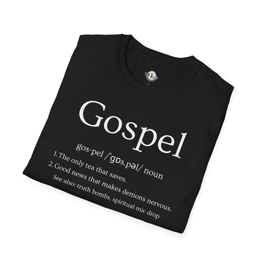 Gospel Definition T-Shirt - Unisex Softstyle, Faith Apparel, Inspirational Gift, Christian Wear, Religious Merchandise