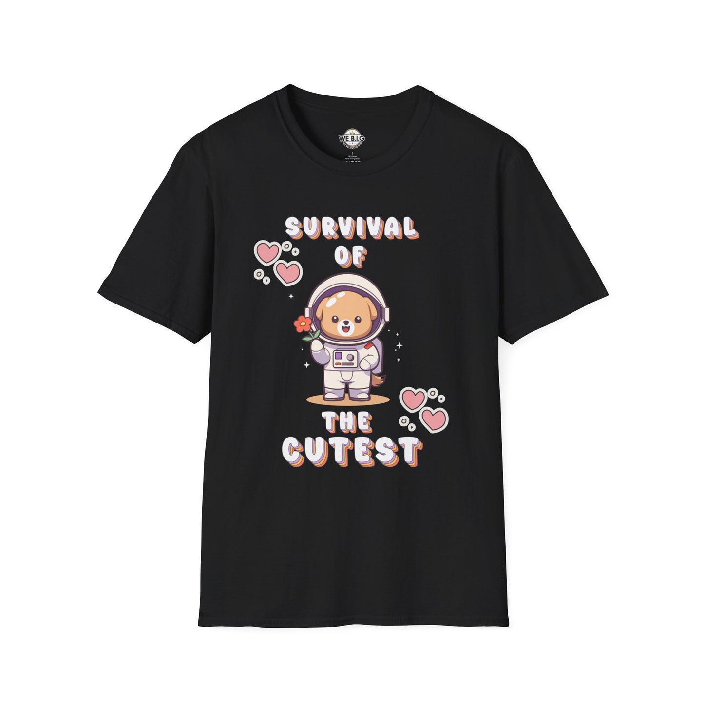 Survival of the Cutest T-Shirt | Cute Astronaut Tee for Kids & Adults | Perfect for Birthdays, Parties, Gifts, Casual Wear