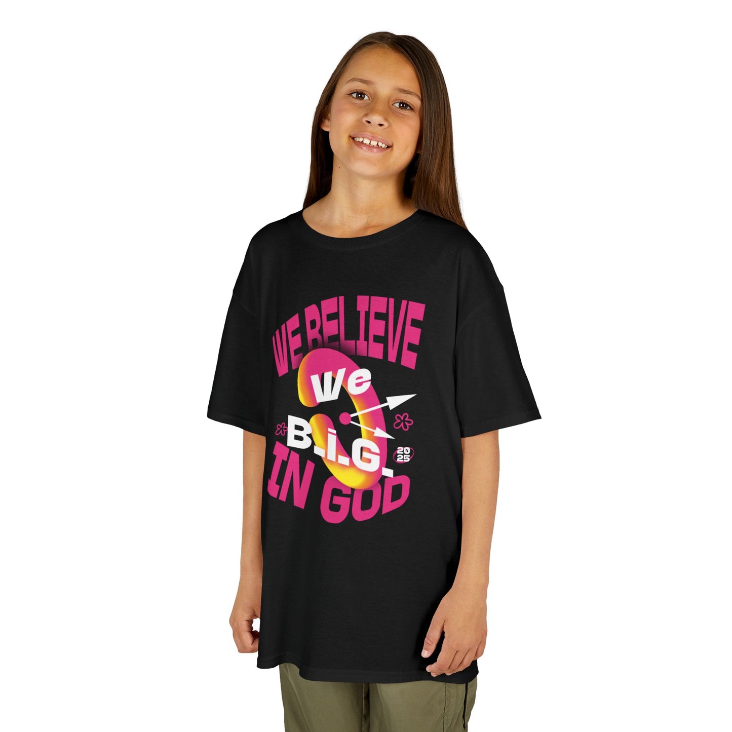We B.i.G. Children —Faith-Inspiring Kids Heavy Cotton™ Tee - Perfect for Church, Family Gatherings, Gifts, Birthday Parties, Religious Celebrations